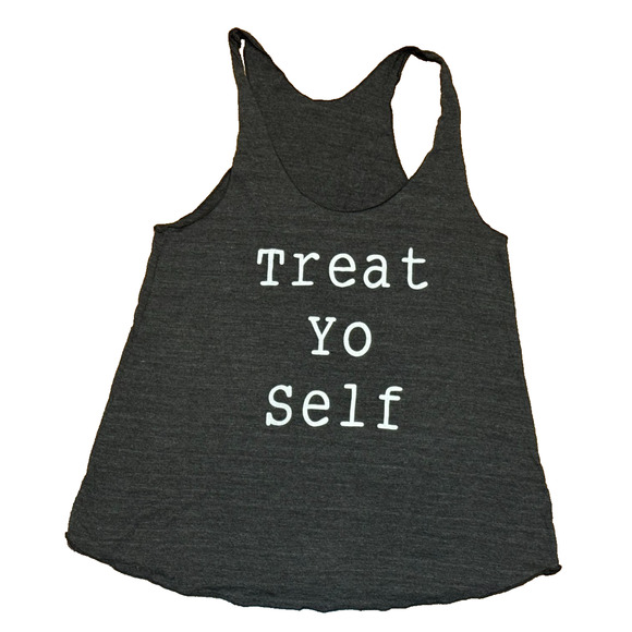 American Apparel Treat Yo Self - Women's Racer Back Tank Charcoal - Large - Picture 1 of 8